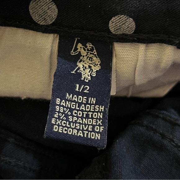 U.S Polo Assn. Low Rise Skinny Ankle Jeans Polka Dot Navy White 1/2 - Picture 4 of 5